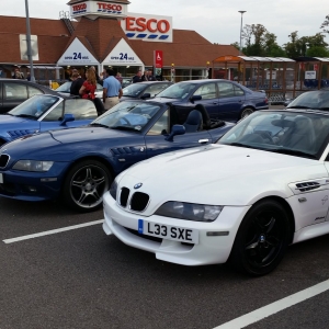 Tesco Car Park meet up before heading to the circuit