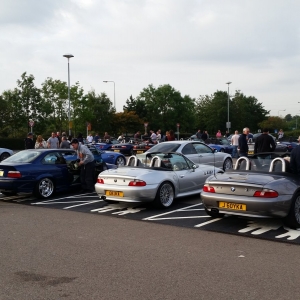 Tesco Car Park meet up before heading to the circuit