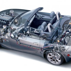 BMW Z4 E85 Roadster Cut Away Drawing