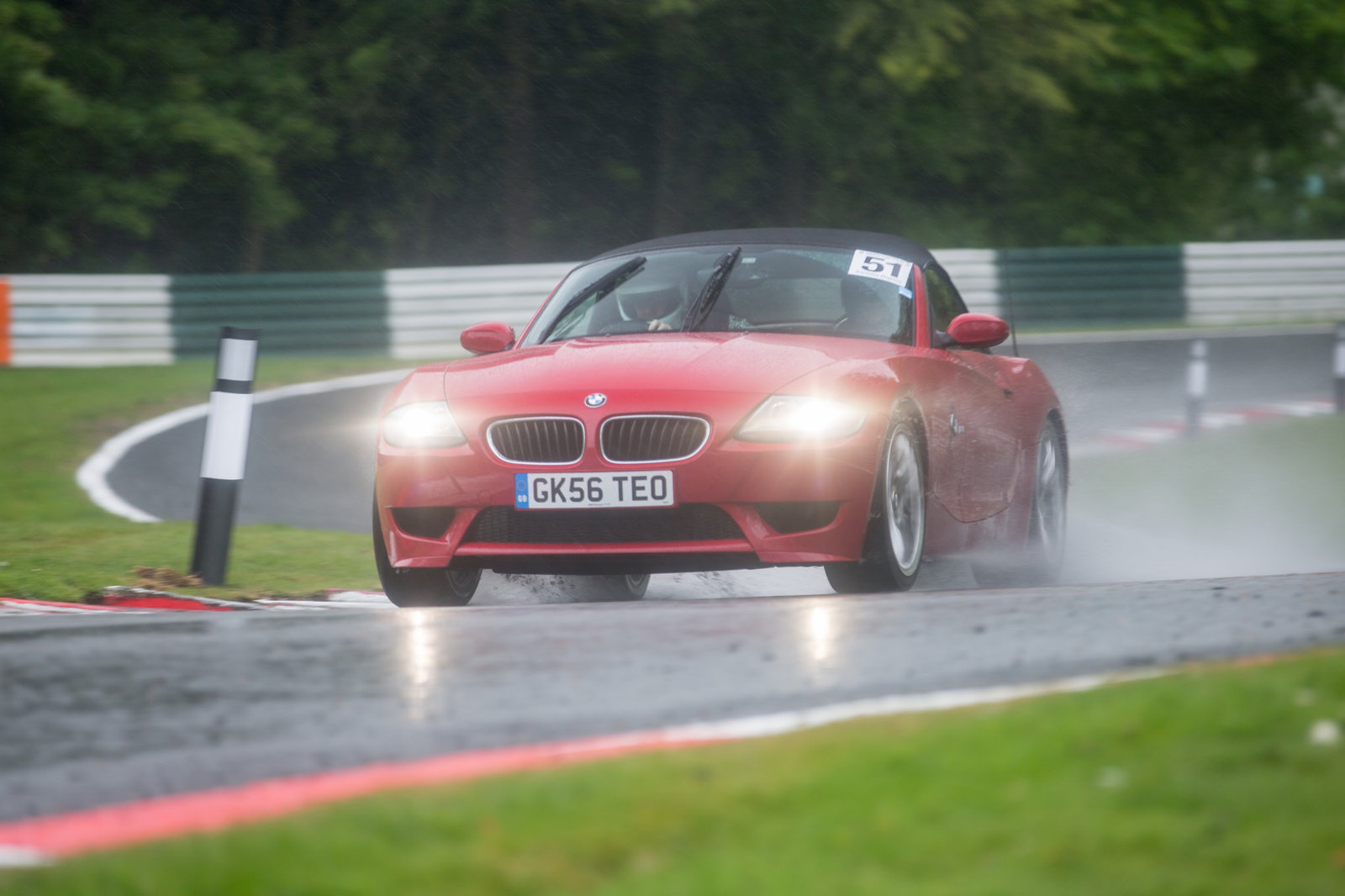 Roadster in the rain